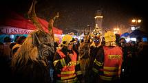 V Boskovicích krampusáci naháněli hrůzu. Za maskami se skrývali také členové hasičského sboru Mazurie.