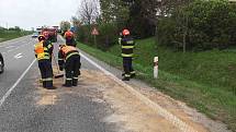Nehoda na silnici I/43 u obce Krhov.