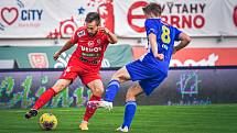 3. kolo Mol Cupu: Zbrojovka Brno (červená) - Vysočina Jihlava 1:0. Foto: FC Zbrojovka Brno/Martin Tajč