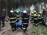 V Moravském krasu zachraňovali trojici turistů. Jednalo se o cvičení policie, hasičů a záchranářů.