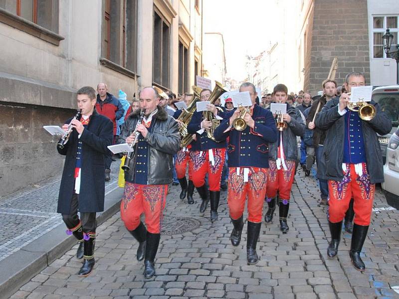 Zemědělci z Blanenska vyrazili protestovat do Prahy