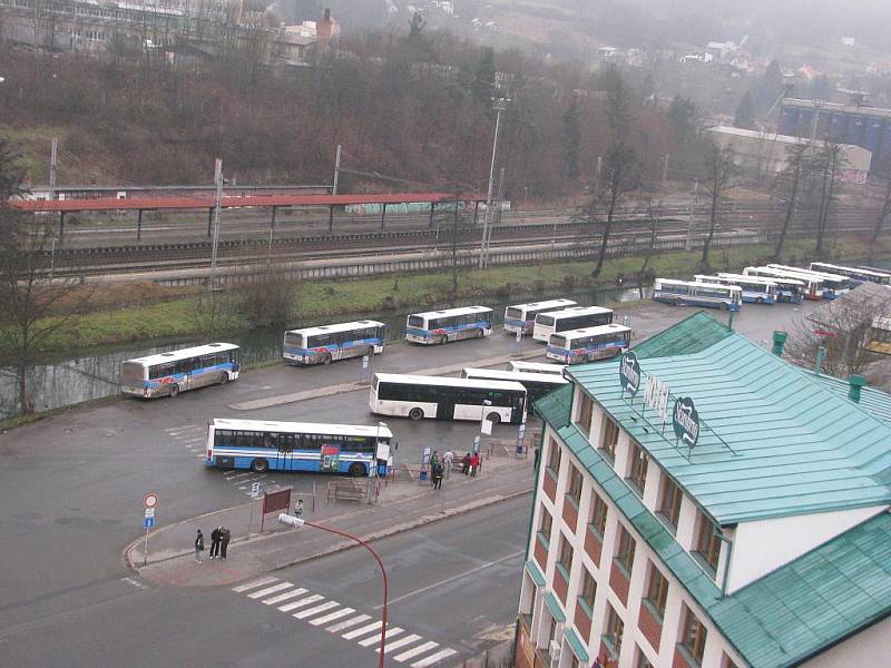 Autobusové nádraží v Blansku.