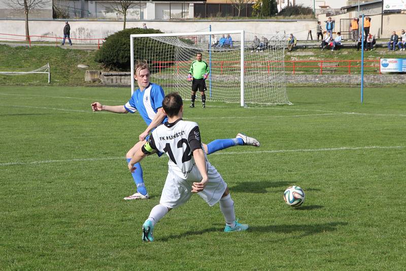 Fotbalisté Boskovic otočili zápas s Kunštátem a drží se na špici I. A třídy.