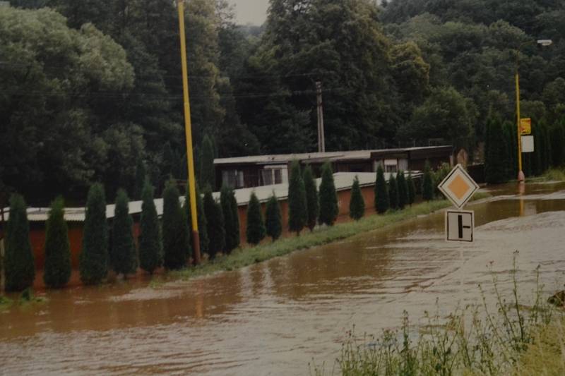 Povodně v červenci 1997 v Adamově na Blanensku.