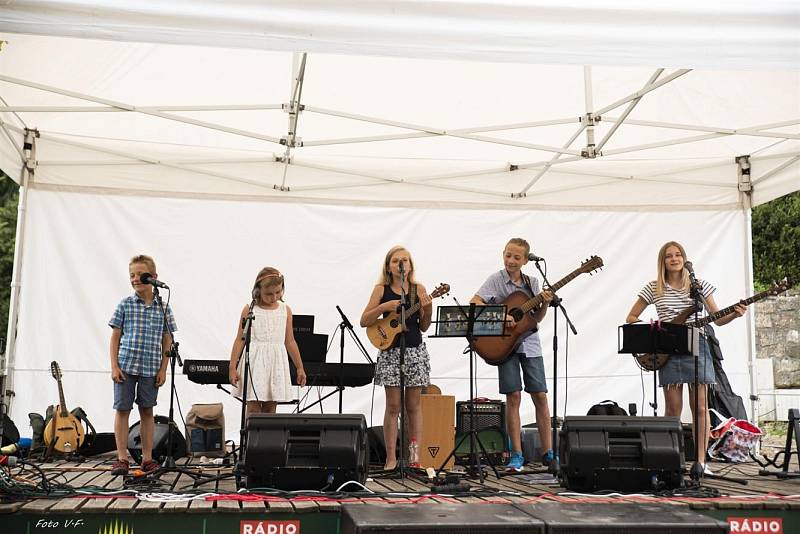 Promenádní koncert v Boskovicích. Hraje kapela Ňufáci.