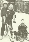 Zimní bláznovství na kole v Protivanově zažila paní Ženatová ve svém mládí.
