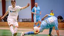 Ve futsalové divizi porazil PRO-STATIC Blansko (v bílém) San Marino Dolní Loučky 11:7.