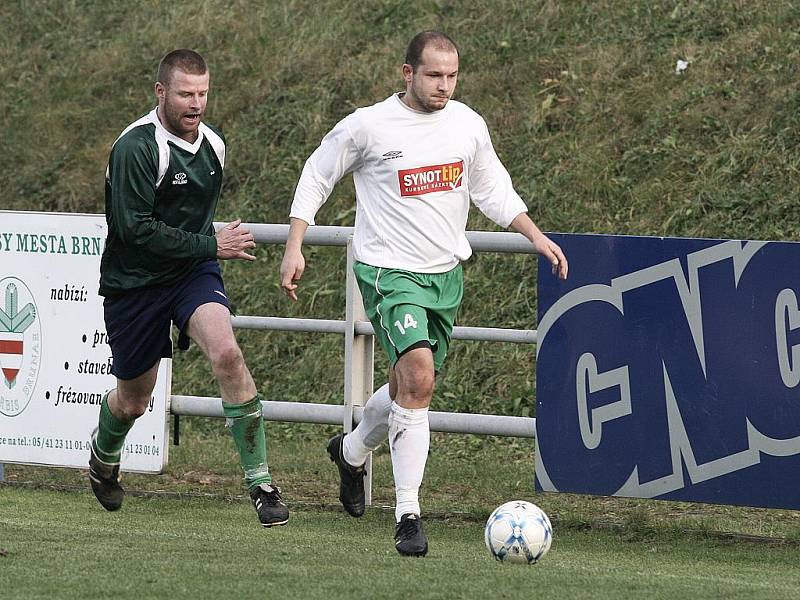 Fotbalisté Rájce remizovali doma v krajském přeboru se Sokolem Podluží 0:0.