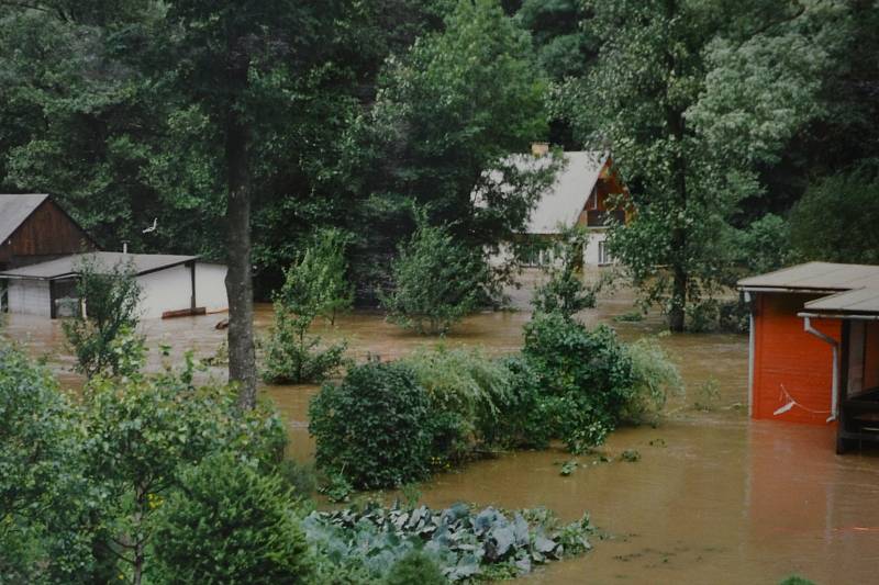 Povodně v červenci 1997 v Adamově na Blanensku.