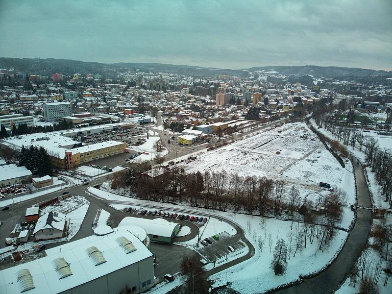 Takto vypadala blanenská lokalita "Skleníky" v ulici Poříčí na konci listopadu.