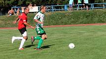 Fotbalisté Rájce-Jestřebí vyhráli derby I. B třídy v Blansku 2:0.