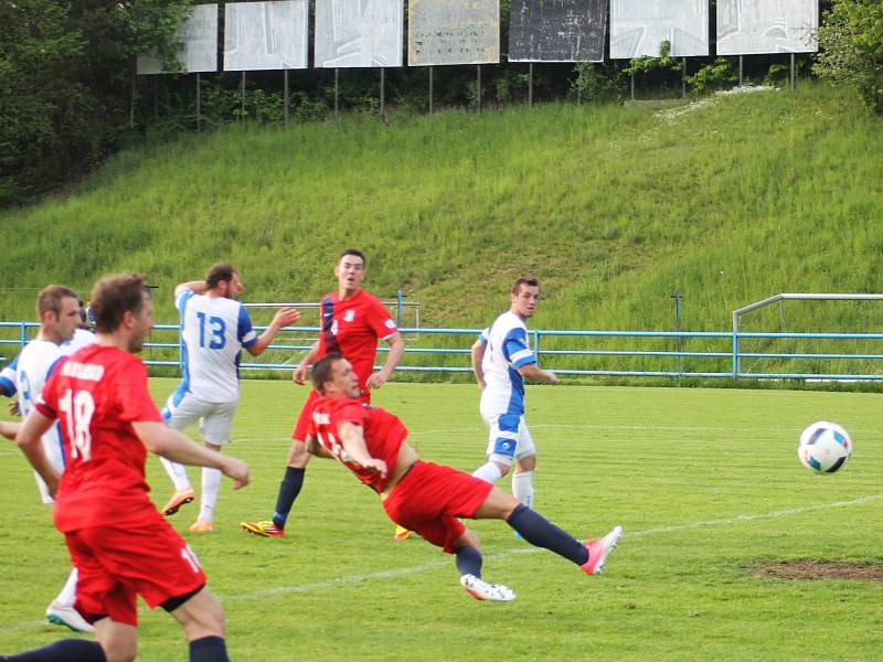 V utkání 26. kola Moravskoslezské fotbalové ligy (MSFL) Blansko rozdrtilo Viktorii Otrokovice 4:0.