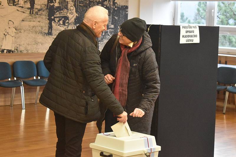 Druhé kolo prezidentských voleb v Adamově na Blanensku.