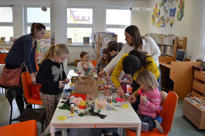 Workshop pro děti v blanenské knihovně.