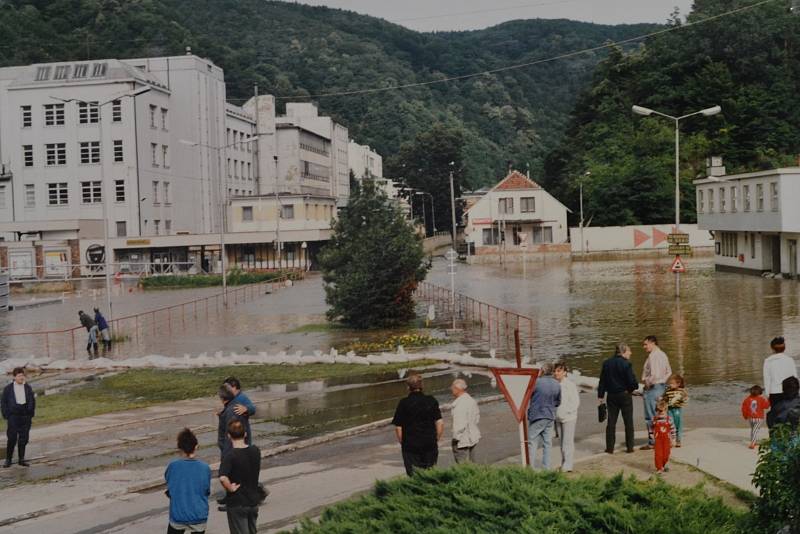 Povodně v červenci 1997 v Adamově na Blanensku.