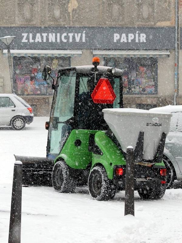 V pondělí se Blanensko probudilo do hustého sněžení, které zasáhlo celý region.