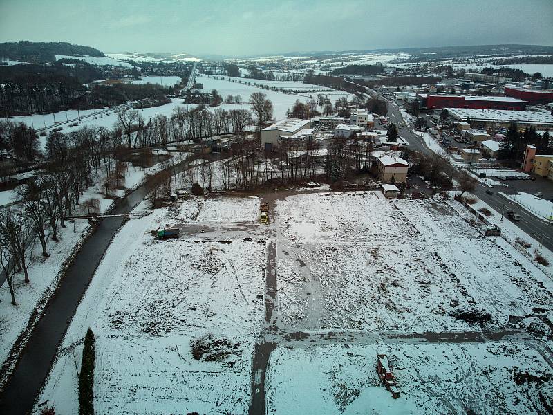 Takto vypadala blanenská lokalita "Skleníky" v ulici Poříčí na konci listopadu.