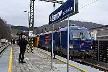 Slavnostní otevření rekonstruované železniční trati mezi Brnem a Blanskem.