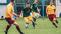 Fotbalisté Ráječka (v zeleném) zdolali brněnskou Spartu 3:0.