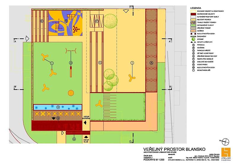 Blanenská radnice představila studii, která řeší úpravu volné plochy v centru města po zbourání hotelu Dukla.