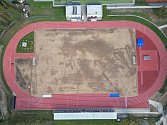 Rekonstrukce blanenského stadionu v Mlýnské finišuje. Podívejte se z ptačí perspektivy.