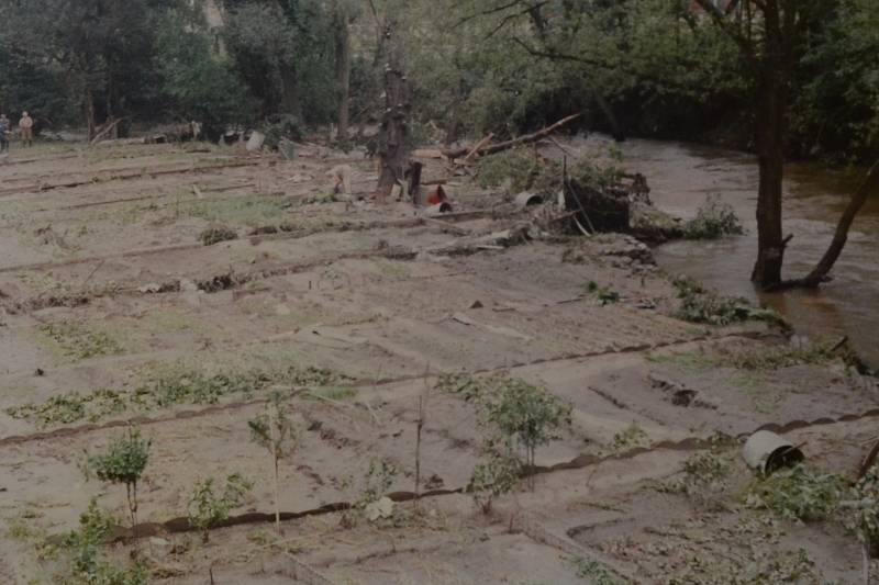 Povodně v červenci 1997 v Adamově na Blanensku.