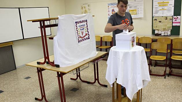 Na Obchodní akademie a střední zdravotnické škole v Blansku volili studenti prezidenta. Nanečisto.