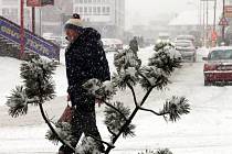 V pondělí se Blanensko probudilo do hustého sněžení, které zasáhlo celý region.