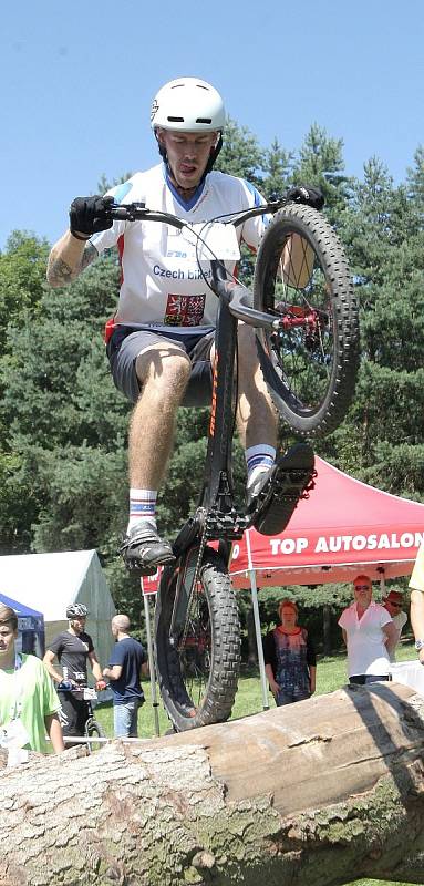 Mistrovství světa biketrial 2016 v Blansku. Václav Kolář (na snímku) uspěl ve své kategorii.