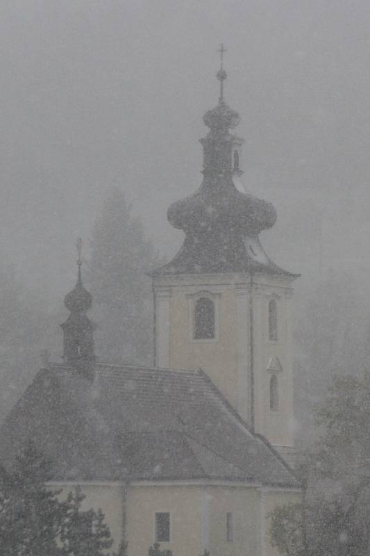 Blanensko zasypal ve středu sníh. Na nejvýše položených místech v regionu se udržel lehký poprašek.