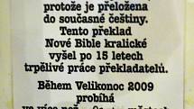 Čtení z Bible na náměstí Republiky v Blansku