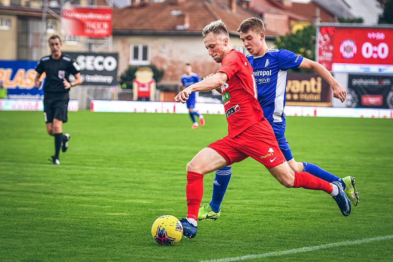 3. kolo Mol Cupu: Zbrojovka Brno (červená) - Vysočina Jihlava 1:0. Foto: FC Zbrojovka Brno/Martin Tajč