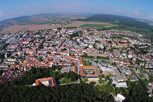 Letecký pohled na Boskovice.