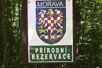 Vandal v Moravském krasu umisťuje znaky s moravskou orlicí.