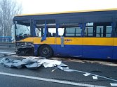 Nehoda v břeclavské Lidické ulici.