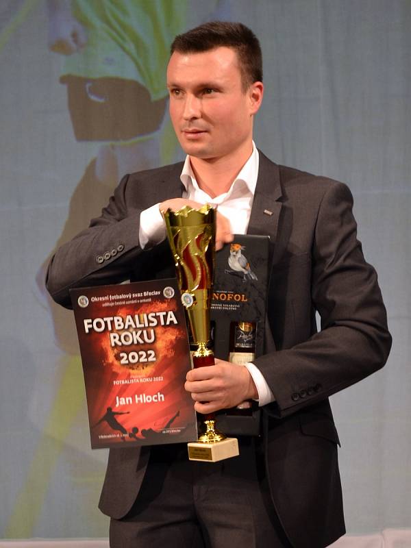 V Boleradicích vyhlásili anketu Fotbalista roku 2022 okresu Břeclav. Jan Hloch
