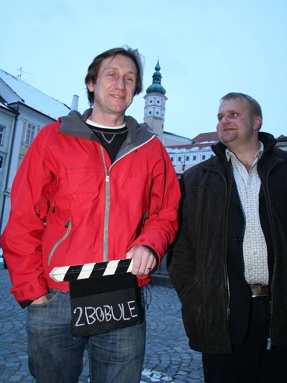 Herec Jan Antonín Duchoslav s producentem Tomášem Vicanem.