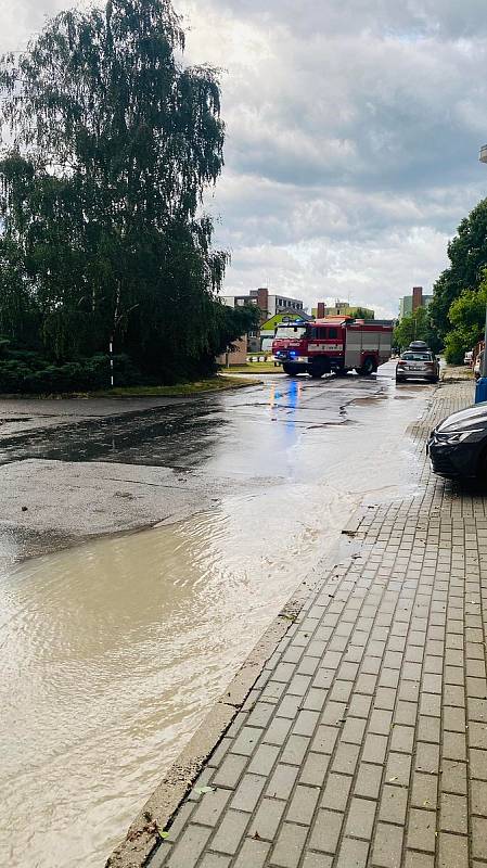 Kroupy a bouřka první červnovou sobotu v břeclavské části Poštorná.