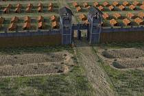 Hypotetická rekonstrukce opevnění tábora římské armády 