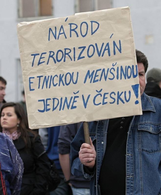 Protestní pochod Břeclaví za zraněného chlapce