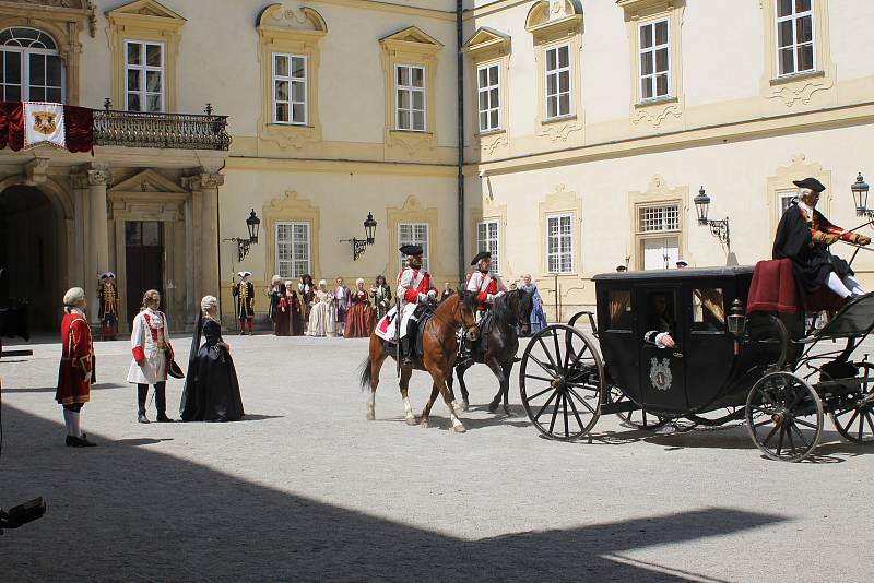 Natáčení minisérie Marie Terezie ve Valticích.