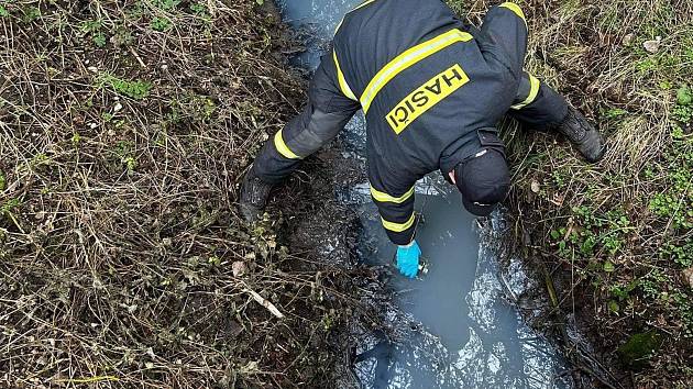 První vzorky na rozbor odebrali z potoka Turold v Mikulově hasiči. Radnice podala podnět k prošetření České inspekci životního prostředí.