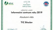 Břeclavské turistické informační centrum z Břeclavi se stalo vítězem ankety v kraji i absolutním vítězem v republice.