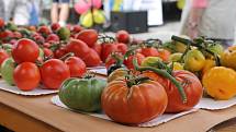 Břeclav se zbarvila do červena. Milovníci rajčat a pochutin z této zeleniny vyrazili k synagoze na Slavnosti rajčat.