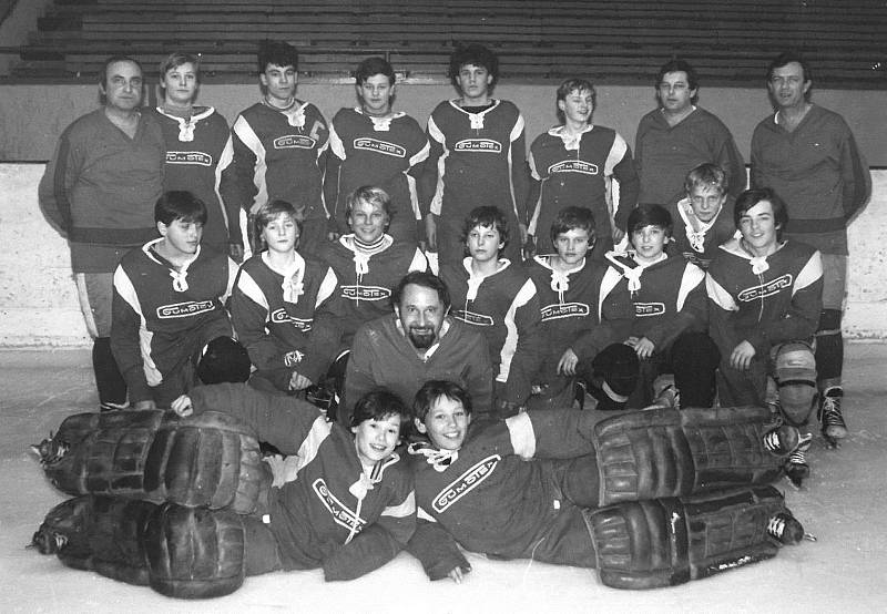 Břeclavští hokejisté, polovina osmdesátých let.