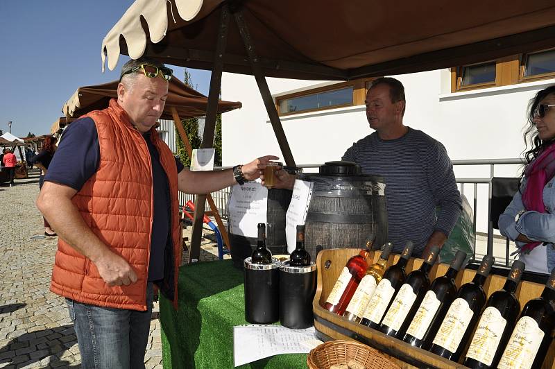 Víno, burčák, cimbálová muzika i divadlo bavily návštěvníky Lázeňského vinobraní v Lednici.