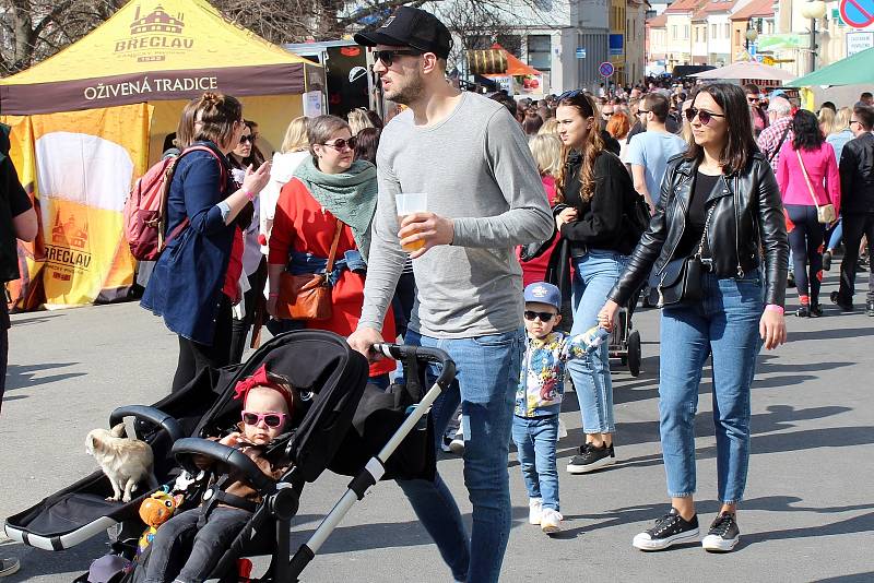 Slavnosti mandloní a vína v Hustopečích na Břeclavsku.