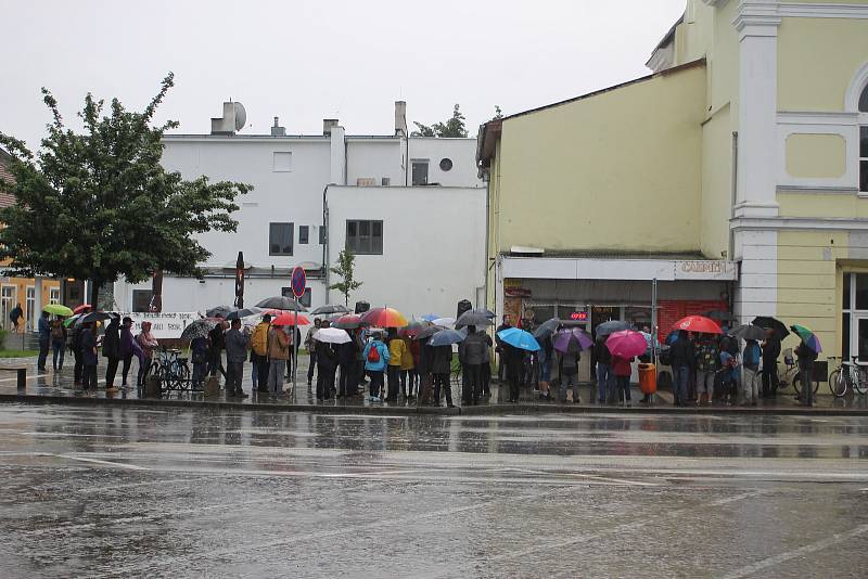 Demostrace v Břeclavi.