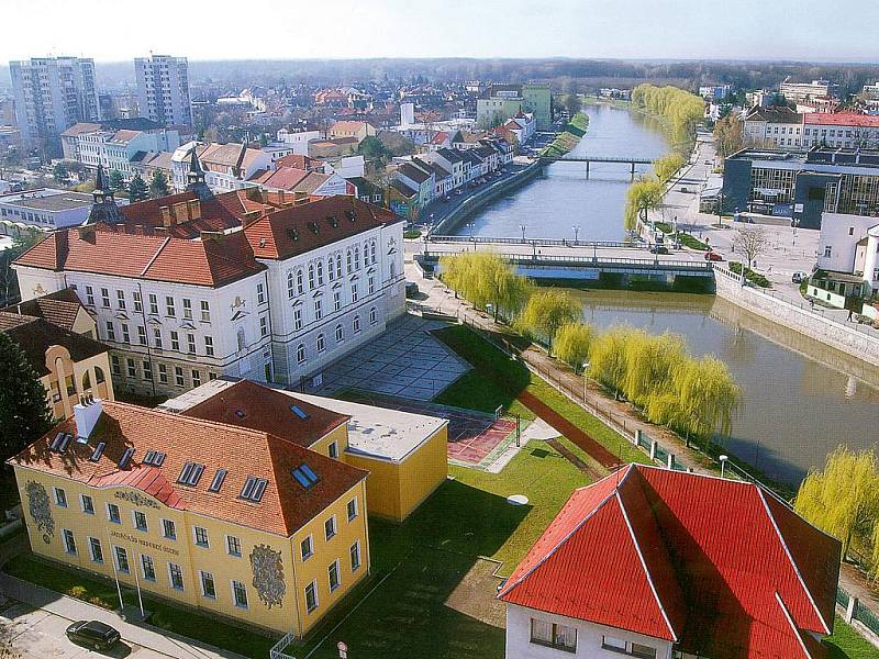 Pohled na město Břeclav. Ilustrační fotografie.