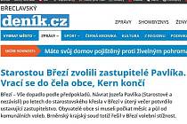 Obyvatelé Březí se na webu Břeclavského deníku Rovnost ostře vyjadřují k politické situaci  v obci. Už od voleb. Příspěvky stále přibývají.